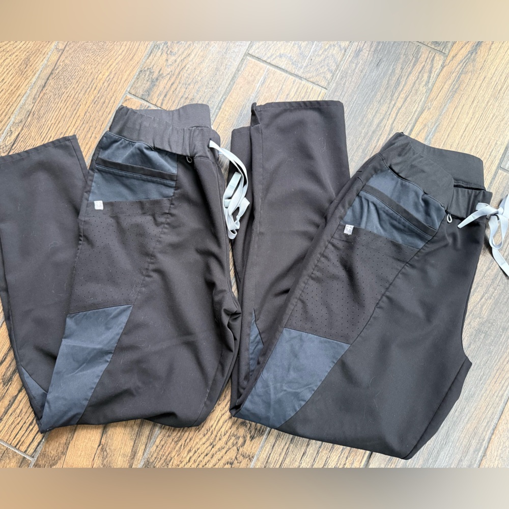 Figs Scrub Pants, 2 pair, Medium, Black